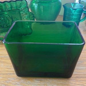Napco green glass dish